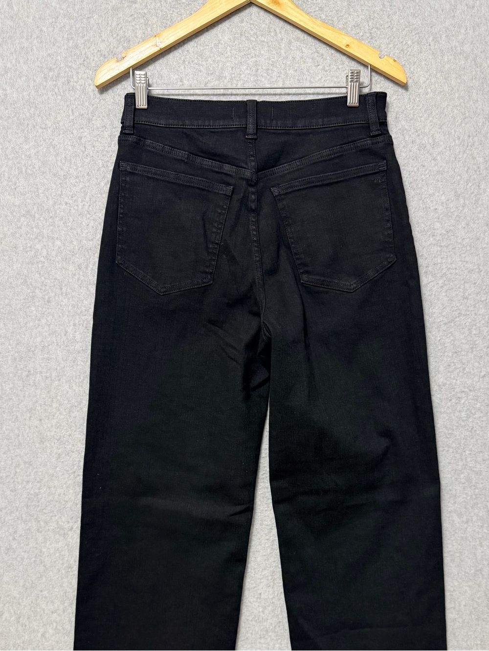 Madewell Perfect Vintage Wide Leg Jeans NWT Size 29 Black High Rise Full Length - Picture 6 of 11